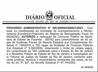 Concurso SEFAZ RJ: Comissão definida Concurso SEFAZ RJ: Comissão definida